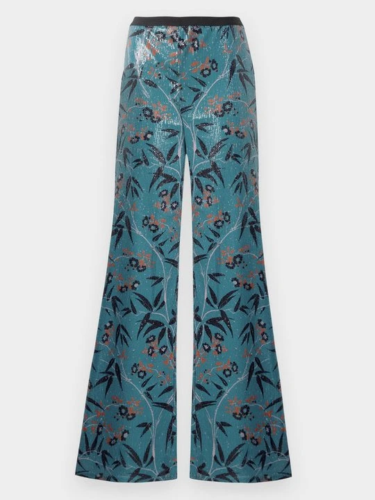 Zdjęcie produktu Spodnie materiałowe Diane Von Furstenberg niebieski