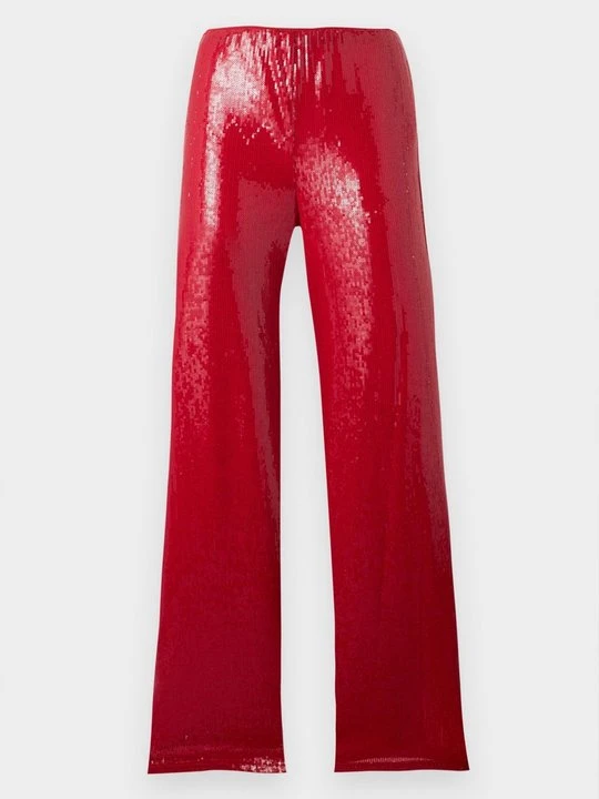 Zdjęcie produktu Spodnie materiałowe Diane Von Furstenberg czerwony