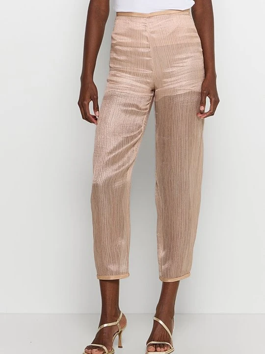 Zdjęcie produktu Spodnie materiałowe Emporio Armani jasnoróżowy