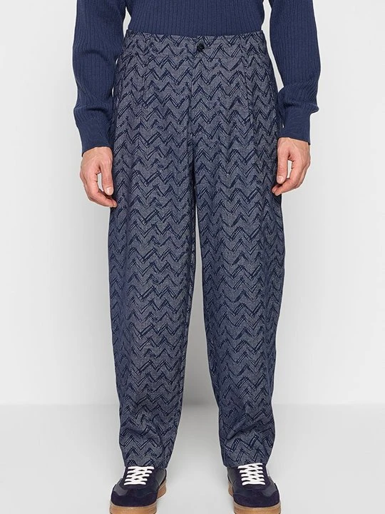 Zdjęcie produktu Spodnie materiałowe Emporio Armani niebieski denim