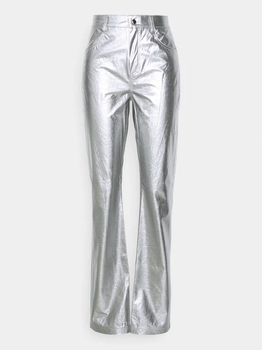 Zdjęcie produktu Spodnie materiałowe Gina Tricot srebrny