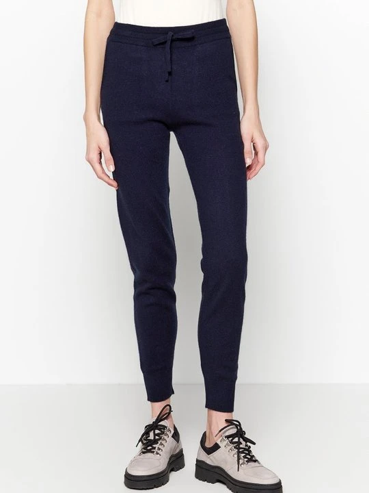 Zdjęcie produktu Spodnie materiałowe Just Cashmere granatowy