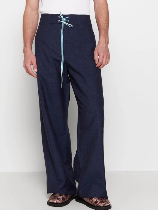 Zdjęcie produktu Spodnie materiałowe Lanvin granatowy