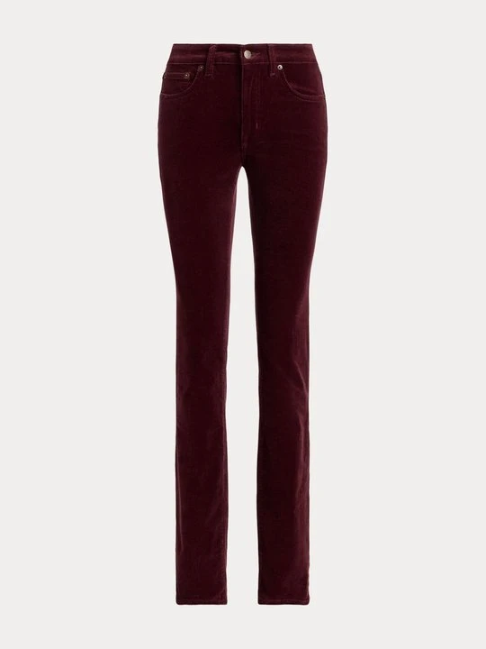 Zdjęcie produktu Spodnie materiałowe Lauren Ralph Lauren ciemnoczerwony