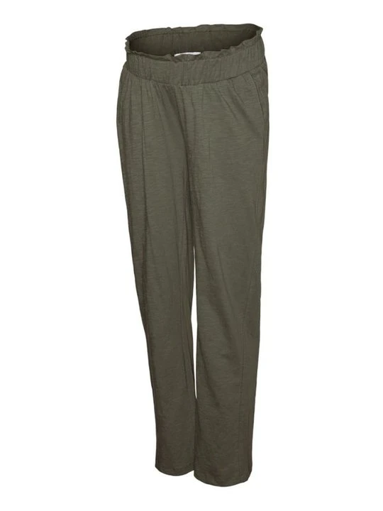 Zdjęcie produktu Spodnie materiałowe Mamalicious khaki