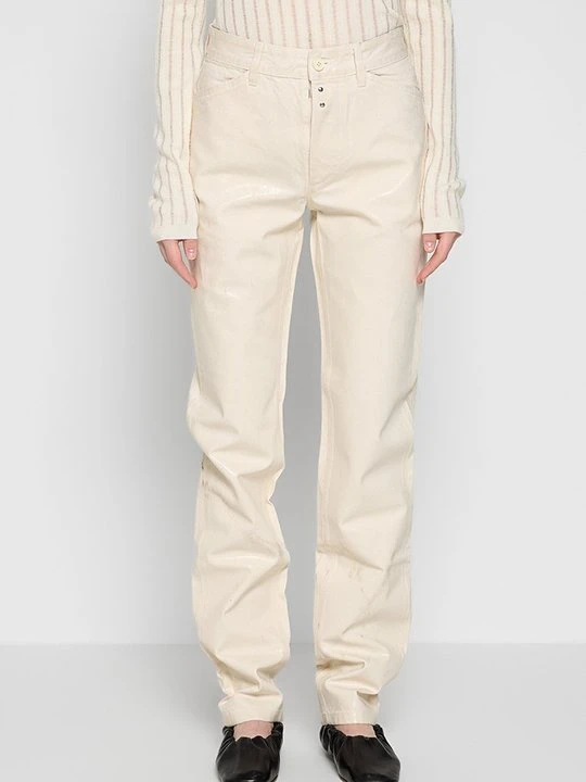 Zdjęcie produktu Spodnie materiałowe MM6 Maison Margiela mleczny