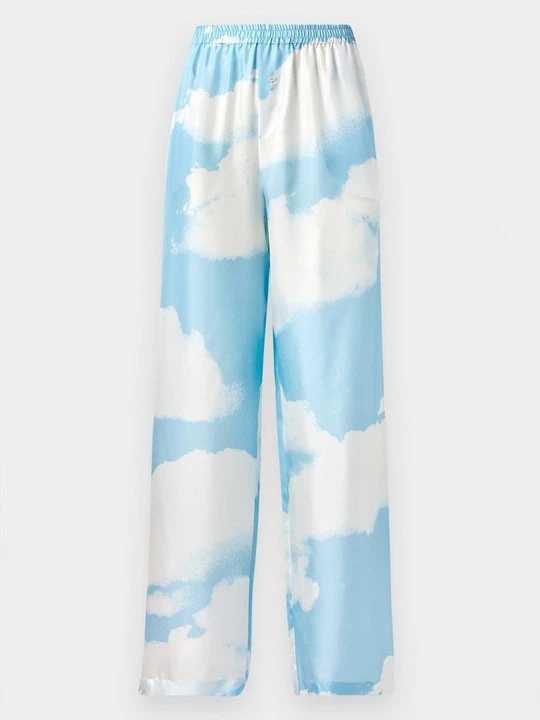 Zdjęcie produktu Spodnie materiałowe MOSCHINO jasnoniebieski