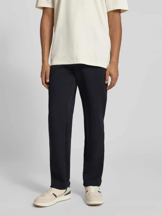 Zdjęcie produktu Spodnie materiałowe o kroju regular fit z kieszeniami z tyłu model ‘PANTALONI’ Armani Exchange Granatowy