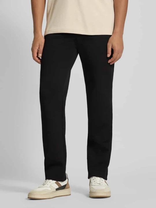 Zdjęcie produktu Spodnie materiałowe o kroju regular fit z kieszeniami z tyłu model ‘PANTALONI’ Armani Exchange Czarny