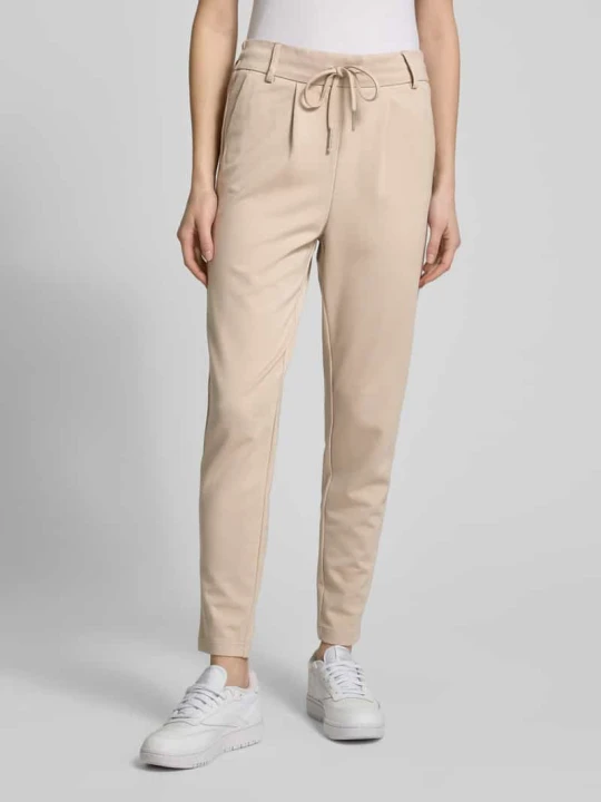 Zdjęcie produktu Spodnie materiałowe o kroju regular fit z mieszanki wiskozy model „POPTRASH LIFE EASY” Only Piaskowy