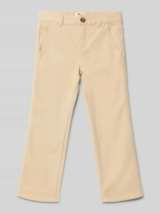 Zdjęcie produktu Spodnie materiałowe o kroju regular fit ze szlufkami na pasek Steiff Khaki