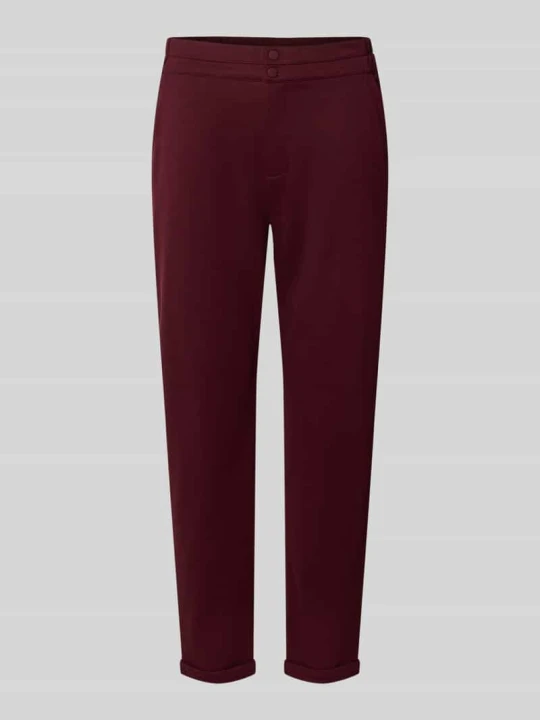 Zdjęcie produktu Spodnie materiałowe o kroju skinny fit z dodatkiem wiskozy model 'NANNI' Freequent Bordowy