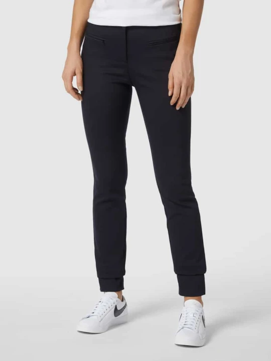 Zdjęcie produktu Spodnie materiałowe o kroju skinny fit z lamowanymi kieszeniami Tommy Hilfiger Czarny