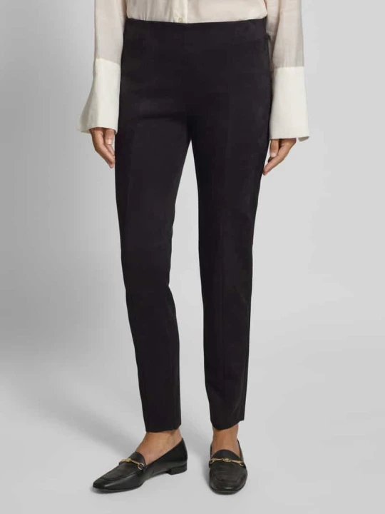 Zdjęcie produktu Spodnie materiałowe o kroju skinny fit z ozdobnymi szwami Christian Berg Czarny