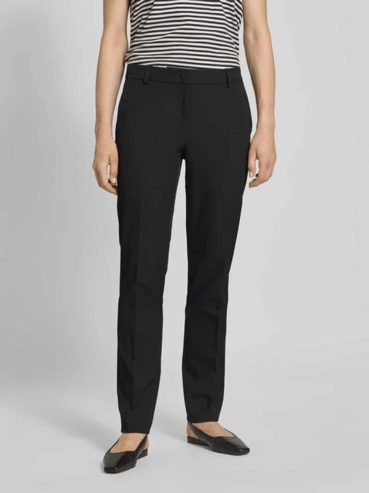 Zdjęcie produktu Spodnie materiałowe o kroju slim fit w kant Christian Berg Czarny