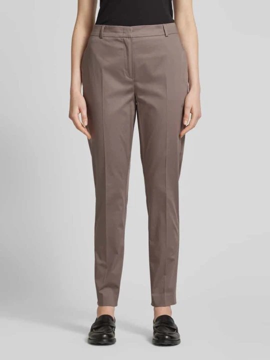 Zdjęcie produktu Spodnie materiałowe o kroju slim fit w kant comma