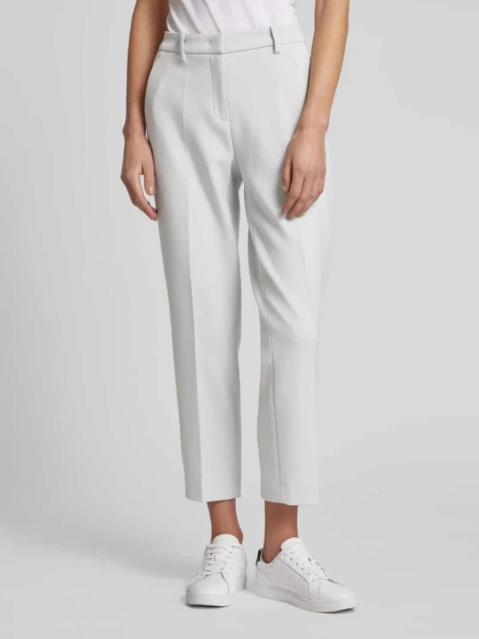 Zdjęcie produktu Spodnie materiałowe o kroju slim fit w kant model ‘KRYSTAL’ CAMBIO Jasnoszary
