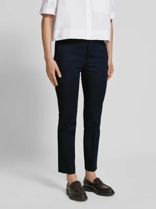 Zdjęcie produktu Spodnie o kroju straight fit z mieszanki bawełny Lauren Ralph Lauren Granatowy