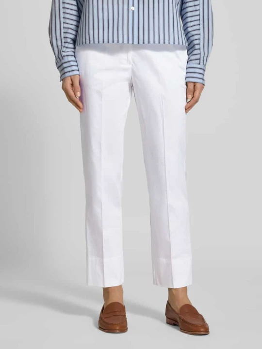 Zdjęcie produktu Spodnie materiałowe o kroju slim fit z detalem z logo Model 'Panna' JOOP! Biały