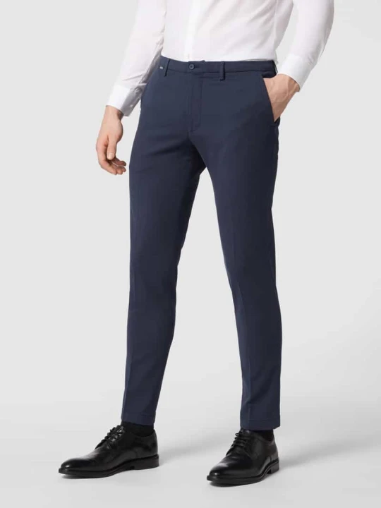 Zdjęcie produktu Spodnie materiałowe w kroju slim fit z tylnymi kieszeniami model 'brody' CINQUE Ciemnoniebieski melanż