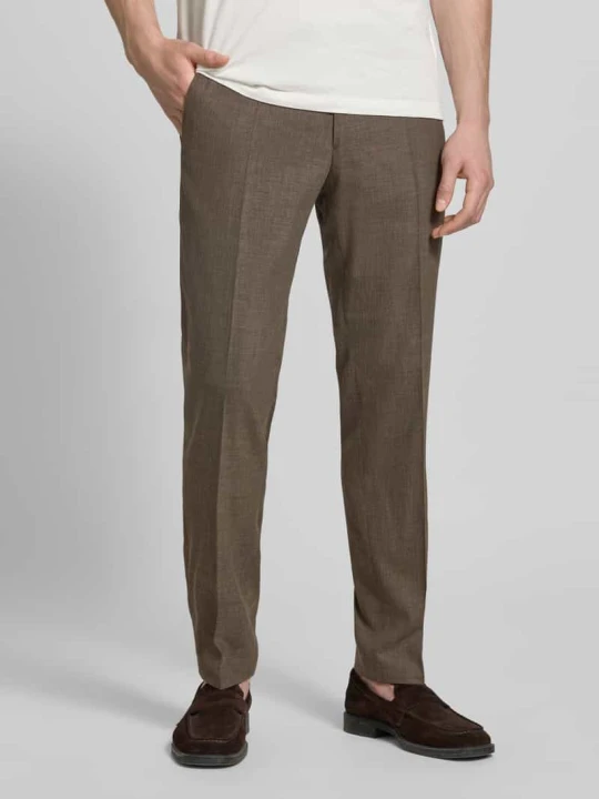 Zdjęcie produktu Spodnie materiałowe o kroju slim fit z dodatkiem wełny model 'Cole' CG - Club of Gents Średniobrązowy