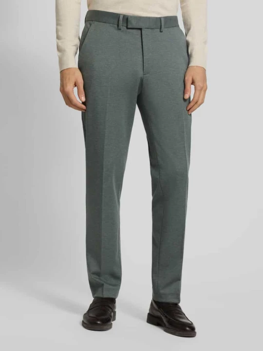 Zdjęcie produktu Spodnie garniturowe o kroju slim fit z dodatkiem wiskozy Christian Berg Jasnozielony