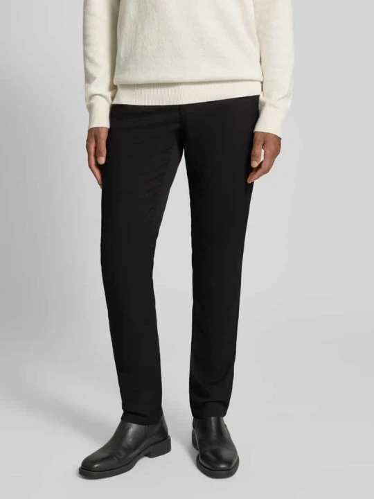 Zdjęcie produktu Spodnie materiałowe o kroju slim fit z dodatkiem wiskozy MCNEAL Czarny