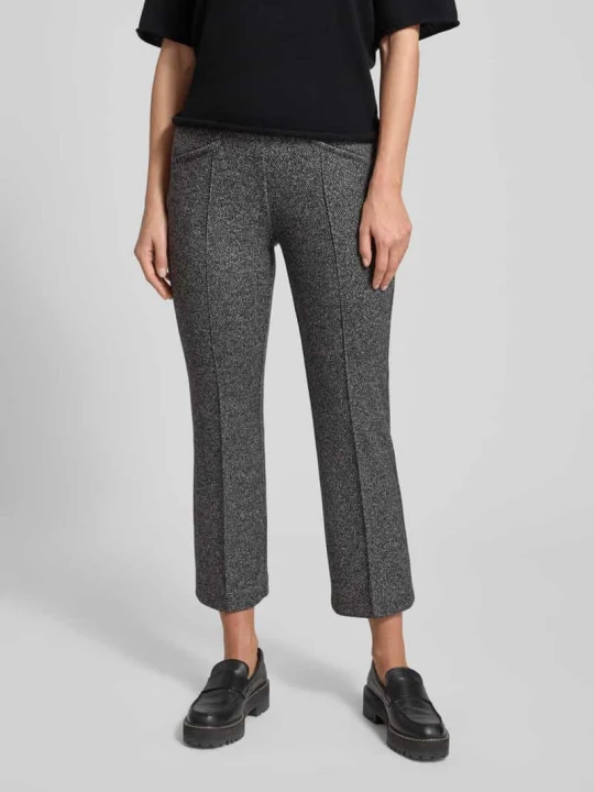 Zdjęcie produktu Spodnie materiałowe o kroju slim fit z dodatkiem wiskozy model ‘Jenny’ TONI Czarny