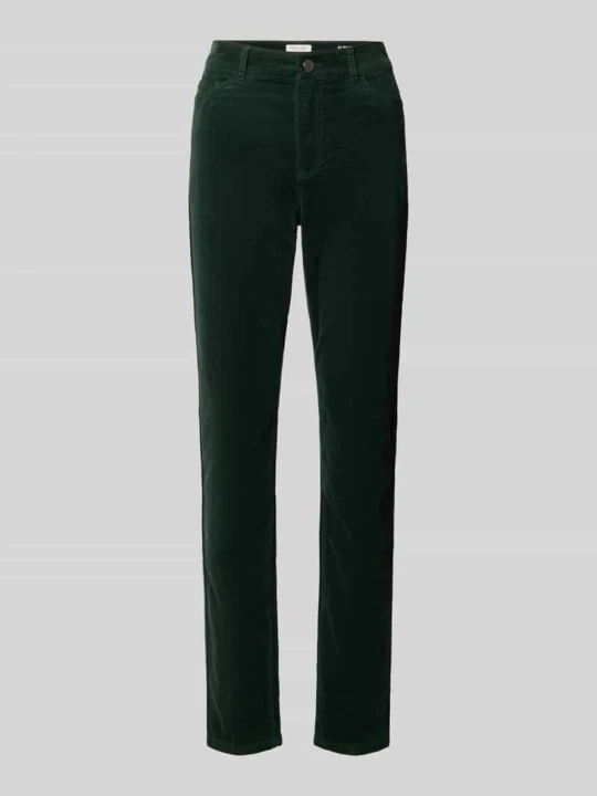 Zdjęcie produktu Spodnie materiałowe o kroju slim fit z elastycznej mieszanki bawełny Christian Berg Ciemnozielony