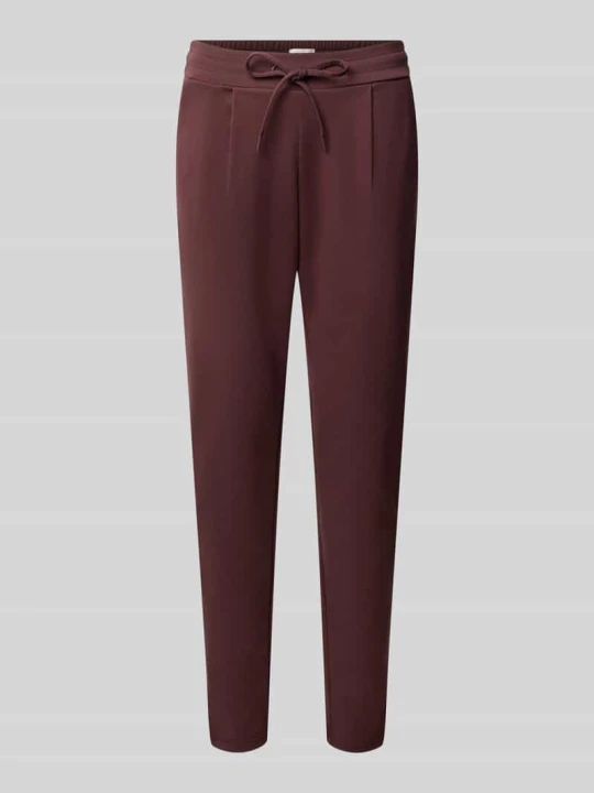 Zdjęcie produktu Spodnie materiałowe o kroju slim fit z elastycznej mieszanki wiskozy model 'KATE' Ichi Śliwkowy