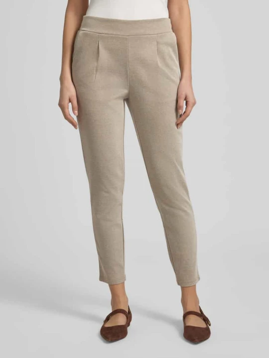 Zdjęcie produktu Spodnie materiałowe o kroju slim fit z elastycznym pasem Model 'Kate' Ichi