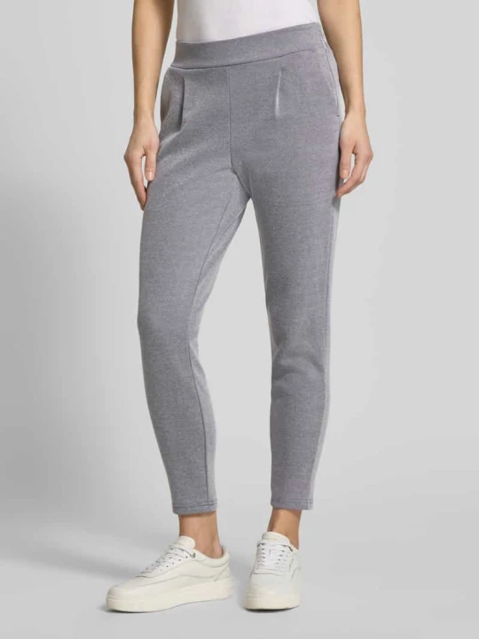 Zdjęcie produktu Spodnie materiałowe o kroju slim fit z elastycznym pasem Model 'Kate' Ichi Granatowy