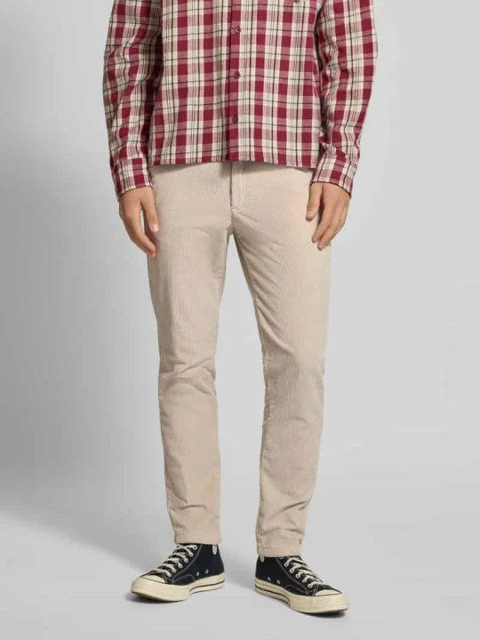 Zdjęcie produktu Spodnie sztruksowe o kroju slim fit model ‘Marco’ Jack&Jones Złamany biały