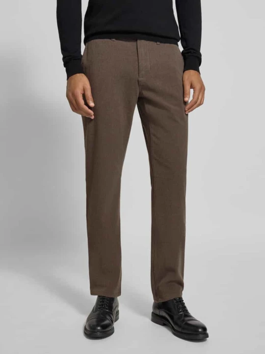 Zdjęcie produktu Spodnie materiałowe o kroju slim fit z kieszenią z tyłu MCNEAL Średniobrązowy melanż