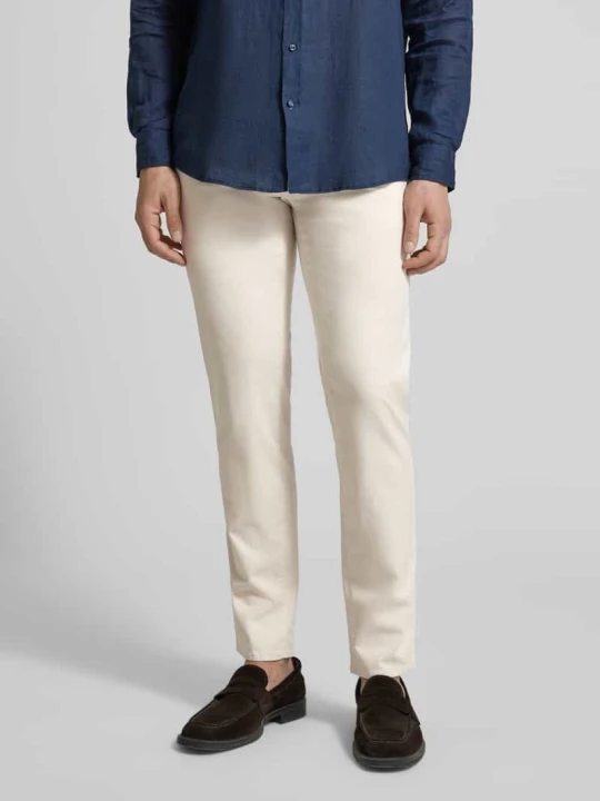 Zdjęcie produktu Spodnie materiałowe o kroju slim fit z kieszeniami z tyłu Model 'Fabio' BRAX Piaskowy