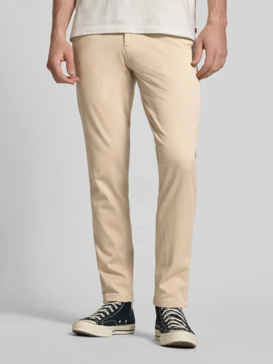Zdjęcie produktu Spodnie materiałowe o kroju slim fit z kieszeniami z tyłu model 'Marco' Jack&Jones Beżowy