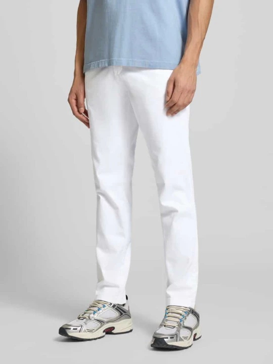 Zdjęcie produktu Spodnie materiałowe o kroju slim fit z kieszeniami z tyłu model 'Marco' Jack&Jones Biały