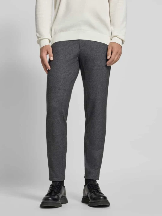 Zdjęcie produktu Spodnie materiałowe w kroju slim fit z kieszeniami z tyłu model 'Phil' BRAX Średnioszary