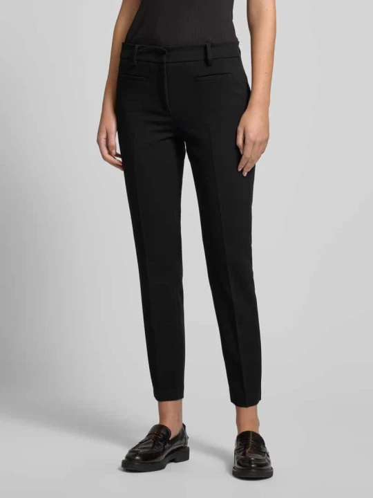 Zdjęcie produktu Spodnie materiałowe o kroju slim fit z kieszeniami z wypustką model ‘Annalena’ MAC Czarny