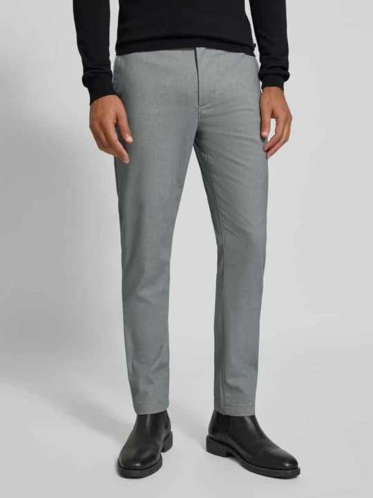 Zdjęcie produktu Spodnie materiałowe o kroju slim fit z mieszanki bawełny model ‘BLEECKER’ Tommy Hilfiger Średnioszary