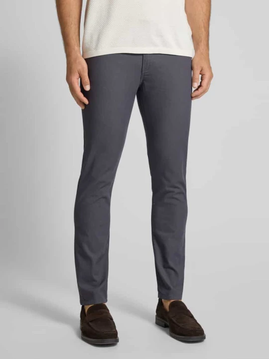 Zdjęcie produktu Spodnie materiałowe o kroju slim fit z mieszanki bawełny model ‘DELAWARE’ Boss Granatowy