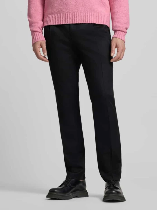 Zdjęcie produktu Spodnie materiałowe o kroju slim fit z Mieszanka lyocellu Model 'GETLIN251F3' Hugo Czarny