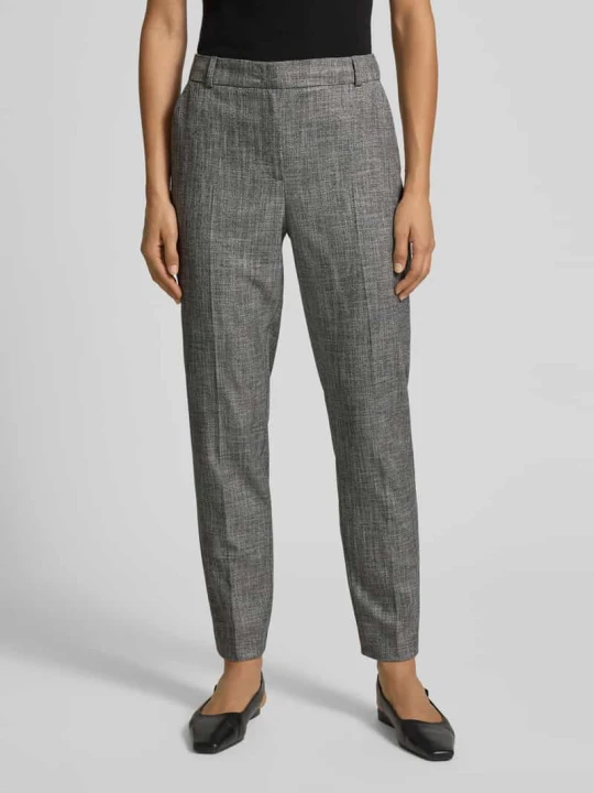 Zdjęcie produktu Spodnie materiałowe o kroju slim fit z mieszanki wiskozy w kant comma Grafitowy