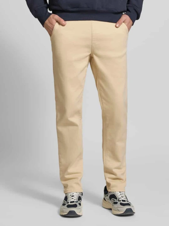 Zdjęcie produktu Spodnie materiałowe o kroju slim fit z wpuszczanymi kieszeniami Model 'Thunder' Blend Piaskowy