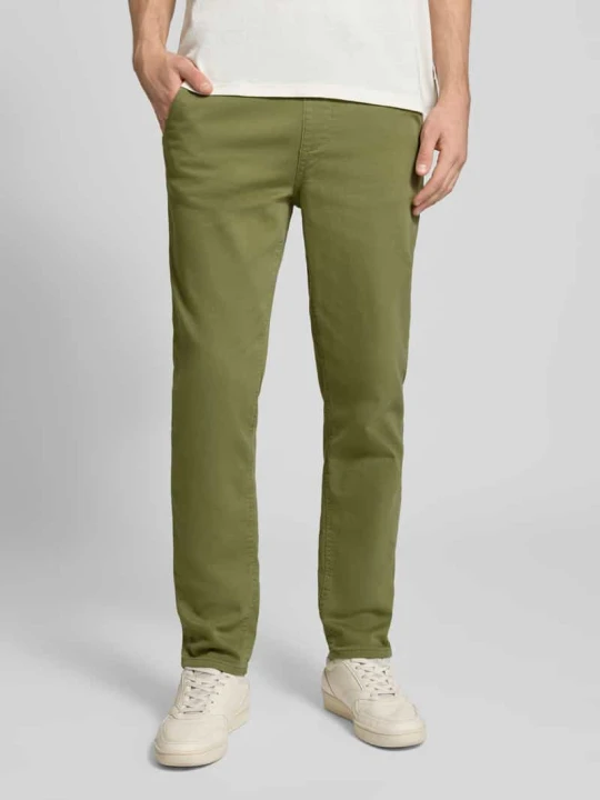 Zdjęcie produktu Spodnie materiałowe o kroju slim fit z wpuszczanymi kieszeniami Model 'Thunder' Blend Oliwkowy