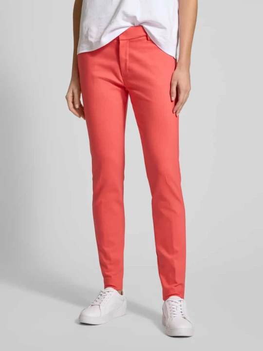 Zdjęcie produktu Spodnie materiałowe o kroju slim fit ze szlufkami na pasek model ‘Abbey Night’ MOS MOSH Koralowy