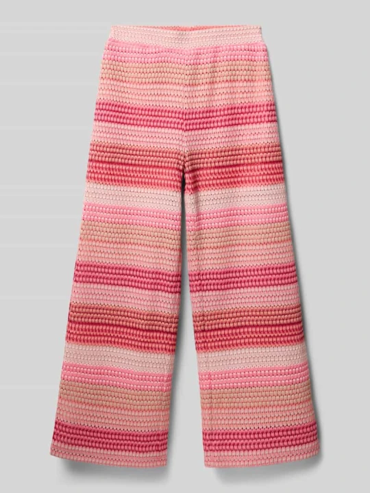 Zdjęcie produktu Spodnie materiałowe o kroju straight fit w wyglądzie dzianiny Garcia Koralowy