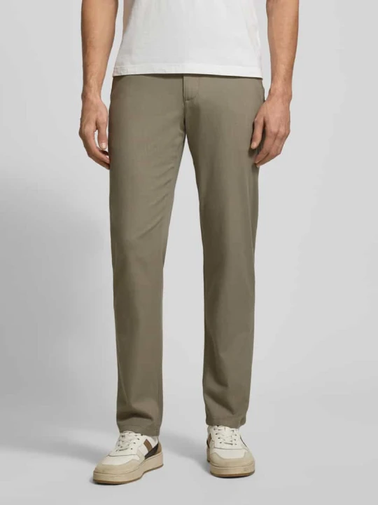 Zdjęcie produktu Spodnie materiałowe o kroju regular fit z mieszanki wiskozy Christian Berg Khaki melanż