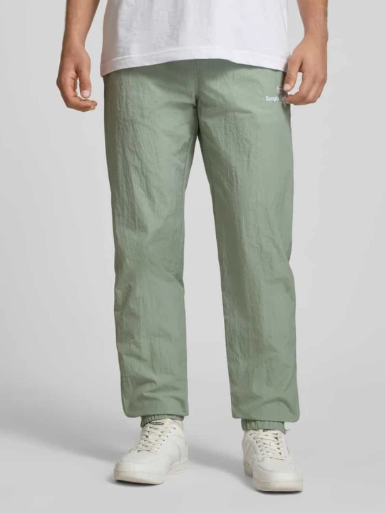 Zdjęcie produktu Spodnie materiałowe o kroju straight fit z wyhaftowanym logo model 'Nayla' Sergio Tacchini Miętowy