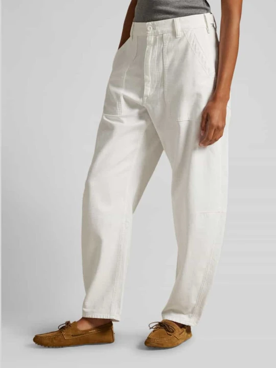Zdjęcie produktu Zwężane spodnie materiałowe z czystej bawełny Polo Ralph Lauren Biały